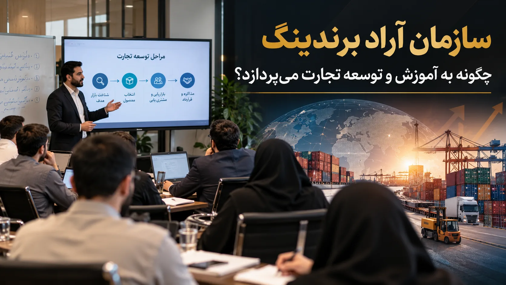 سازمان آراد برندینگ چگونه به آموزش و توسعه تجارت می‌پردازد؟